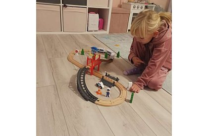 Vláčkodráha – dráha na baterie 3,2 m dřevěná