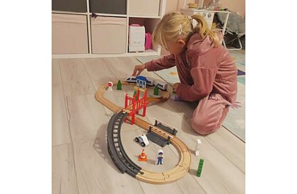 Vláčkodráha – dráha na baterie 3,2 m dřevěná