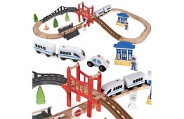 Vláčkodráha – dráha na baterie 3,2 m dřevěná