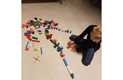 Dřevěné domino – velká sada 407 ks + taška