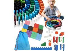 Dřevěné domino – velká sada 407 ks + taška