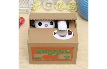 Automatická pokladnička - kotě zlodějka mincí