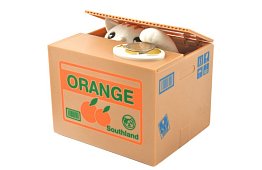 Automatická pokladnička - kotě zlodějka mincí