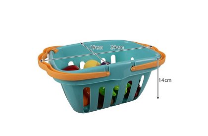 Sada zeleniny a ovoce k řezání s příslušenstvím