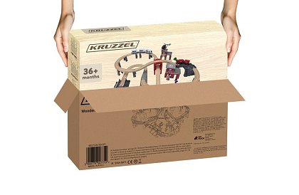 Dřevěná železnice - vláčkodráha na baterie 4,8 metrů