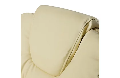 Kancelářské křeslo s výsuvnou opěrkou nohou - krémové