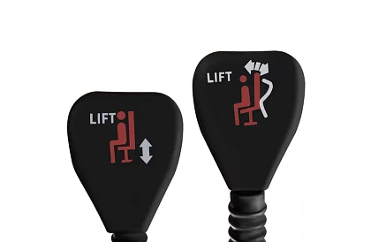 Kancelářské křeslo s výsuvnou opěrkou nohou - krémové