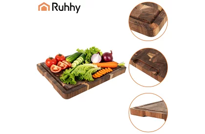 Akaciové kuchyňské prkénko – 43 × 33 × 3 cm