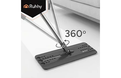 Praktický plochý mop + kbelík 11 litrů – dvoukomorový s příslušenstvím