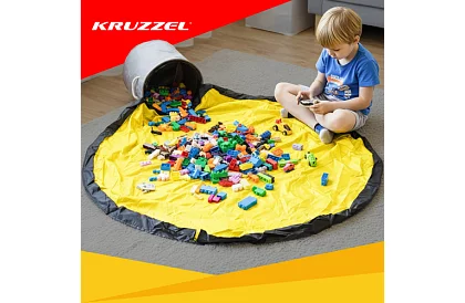 Praktický úložný koš na hračky s hrací podložkou