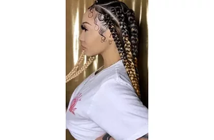 Syntetické ombre copánky na vlasy – tmavý blond