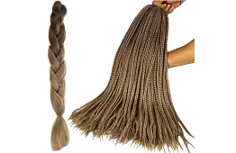 Syntetické ombre copánky na vlasy – tmavý blond