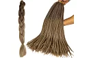 Syntetické ombre copánky na vlasy – tmavý blond
