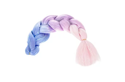 Syntetické ombre copánky na vlasy třpytivé – fialovomodré