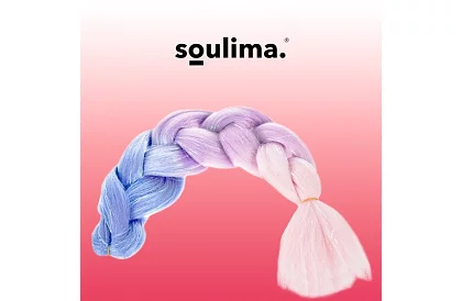 Syntetické ombre copánky na vlasy třpytivé – fialovomodré