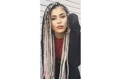 Syntetické ombre copánky na vlasy – světlá blond