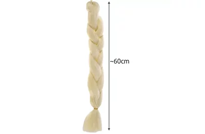 Syntetické ombre copánky na vlasy – světlá blond