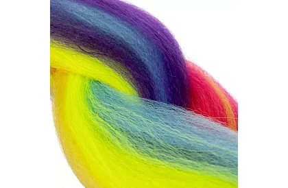 Syntetické ombre copánky na vlasy – duhové