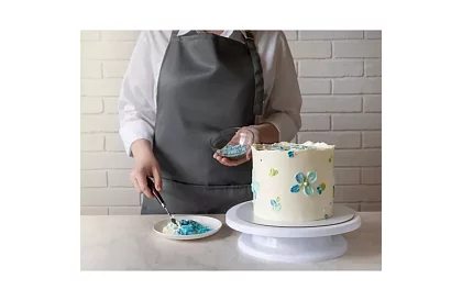 Otočný talíř na zdobení dortu + 3 stěrky