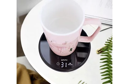 Elektrický ohřívač nápojů – sada ohřívač, šálek, lžička a poklička