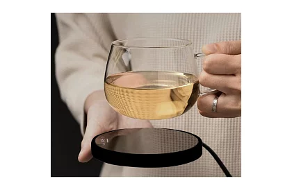 Elektrický ohřívač nápojů – sada ohřívač, šálek, lžička a poklička