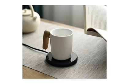 Elektrický ohřívač nápojů – sada ohřívač, šálek, lžička a poklička