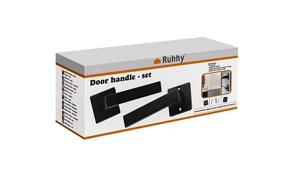 Dveřní kování – klika černá mat