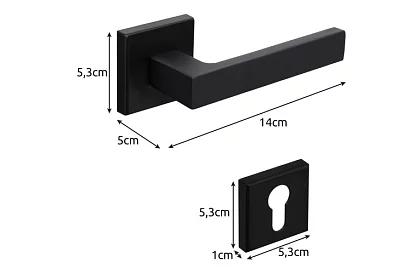 Dveřní kování – klika černá mat