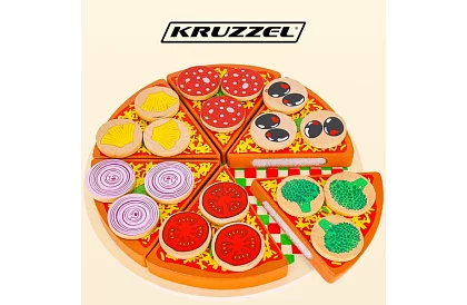 Krájecí sada – dřevěná pizza na řezání + nůž