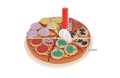 Krájecí sada – dřevěná pizza na řezání + nůž