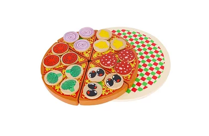 Krájecí sada – dřevěná pizza na řezání + nůž