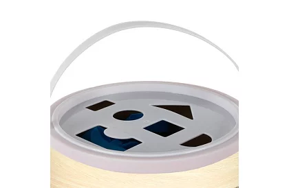 Dřevěné kostky v kyblíku s třídičem tvarů – 100 ks