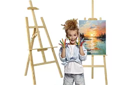 Dřevěný malířský stojan