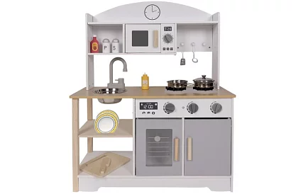 Dřevěná dětská kuchyňka s doplňky