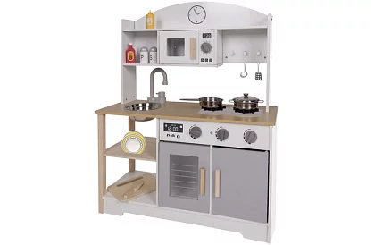 Dřevěná dětská kuchyňka s doplňky