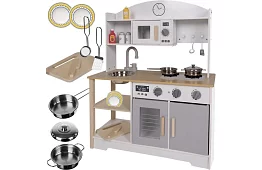 Dřevěná dětská kuchyňka s doplňky