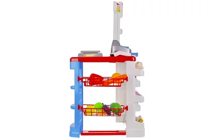 Dětský obchod – supermarket s vozíkem a doplňky