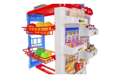 Dětský obchod – supermarket s vozíkem a doplňky