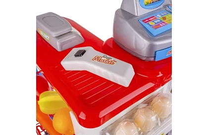 Dětský obchod – supermarket s vozíkem a doplňky