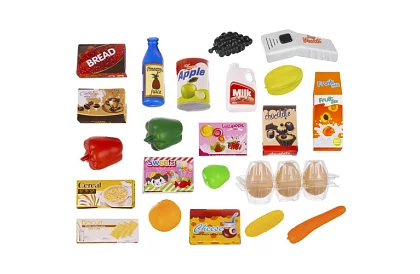 Dětský obchod – supermarket s vozíkem a doplňky