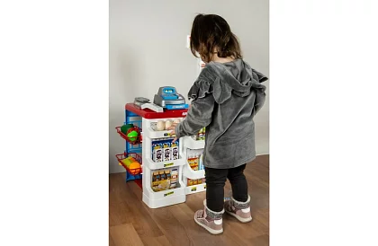 Dětský obchod – supermarket s vozíkem a doplňky