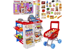 Dětský obchod – supermarket s vozíkem a doplňky