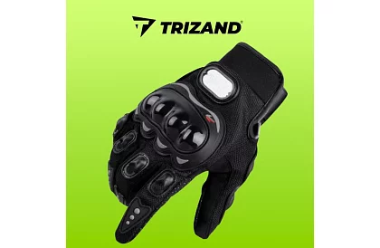 Černé moto rukavice - XL