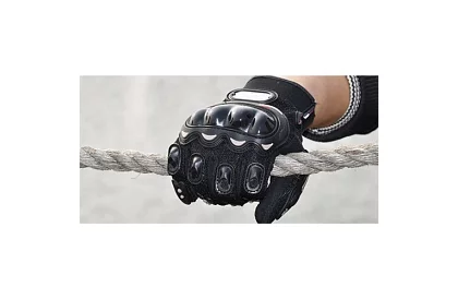 Černé moto rukavice - XL