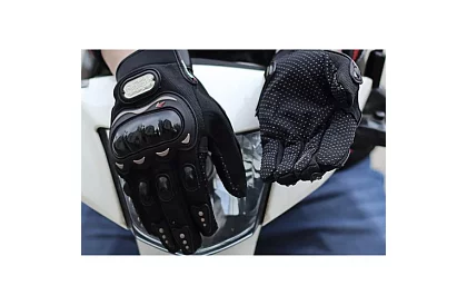 Černé moto rukavice - XL
