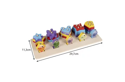 Dřevěný třídič tvaru + hra rybář