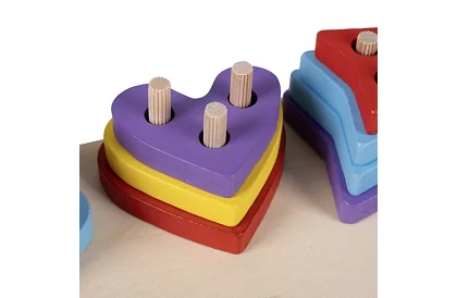 Dřevěný třídič tvaru + hra rybář