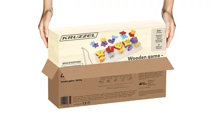 Dřevěný třídič tvaru + hra rybář