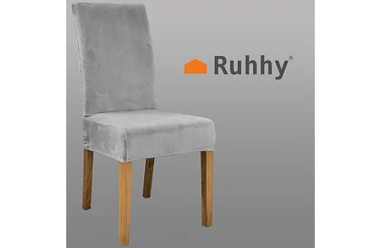 Sametový potah na židli - šedý