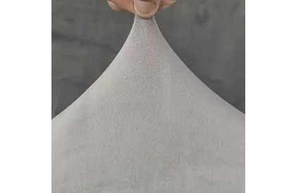 Sametový potah na židli - šedý